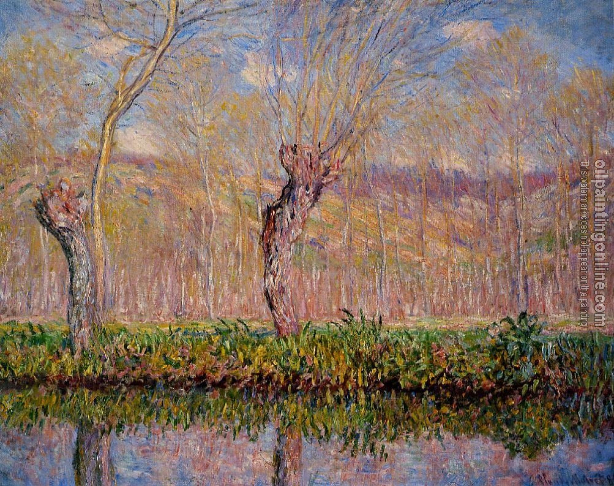 Monet, Claude Oscar - The Banks of the River Epte in Spring